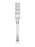 The Diamond Store White Twilight 0.50ct Round Cut Lab Diamond Half Eternity Ring in 9K White Gold