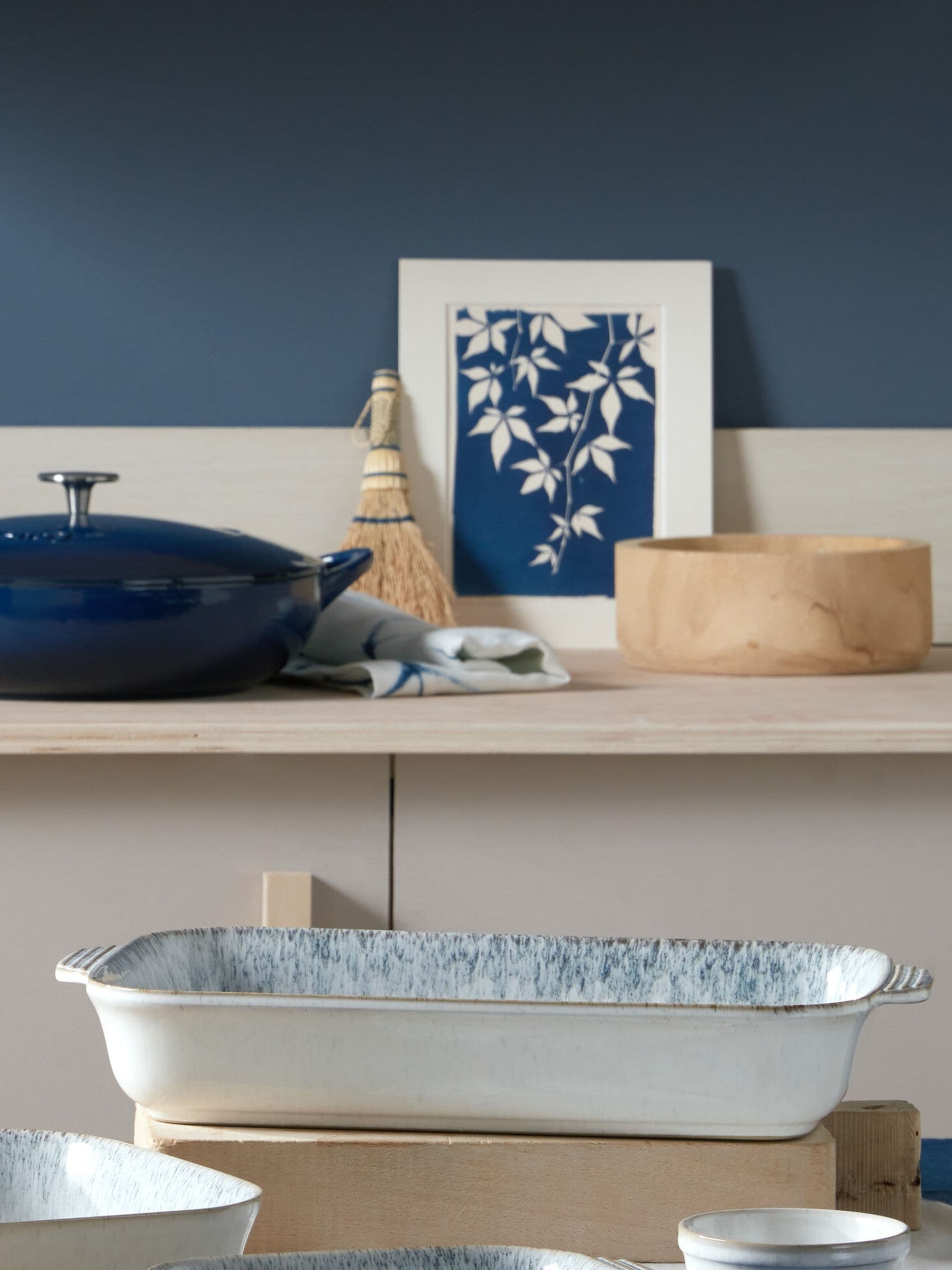 Denby Kiln Blue Large Rectangular Oven Dish - British product