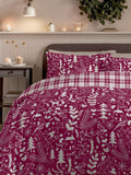 Copenhagen Home cranberry Christmas Kalmar duvet cover set single - British product