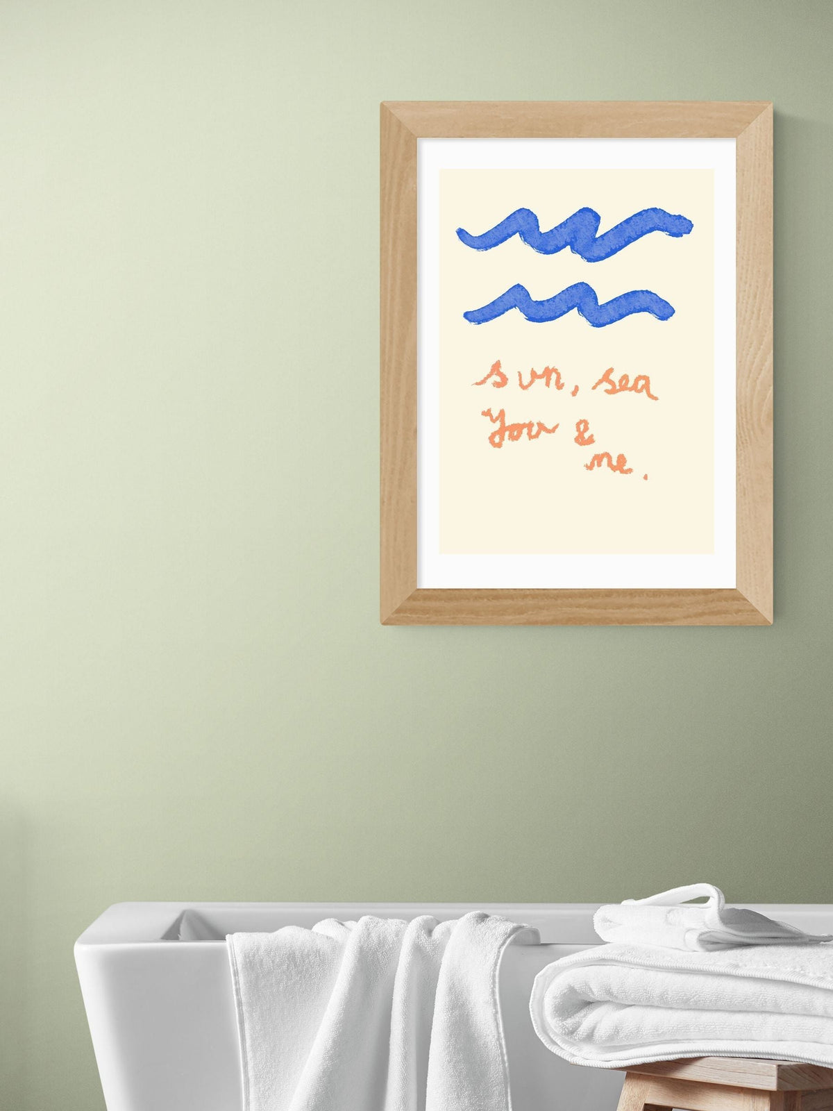 East End Prints Oak Sun Sea You and Me wall art print - British product