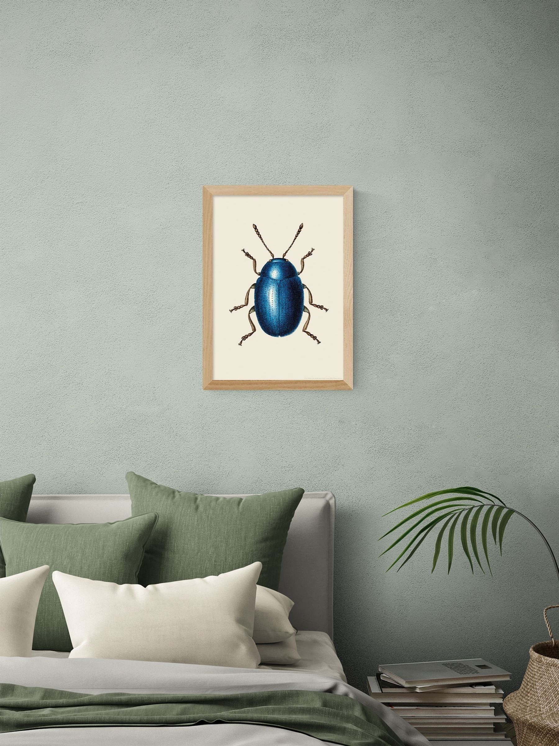 East End Prints oak mustard beetle art print - British product