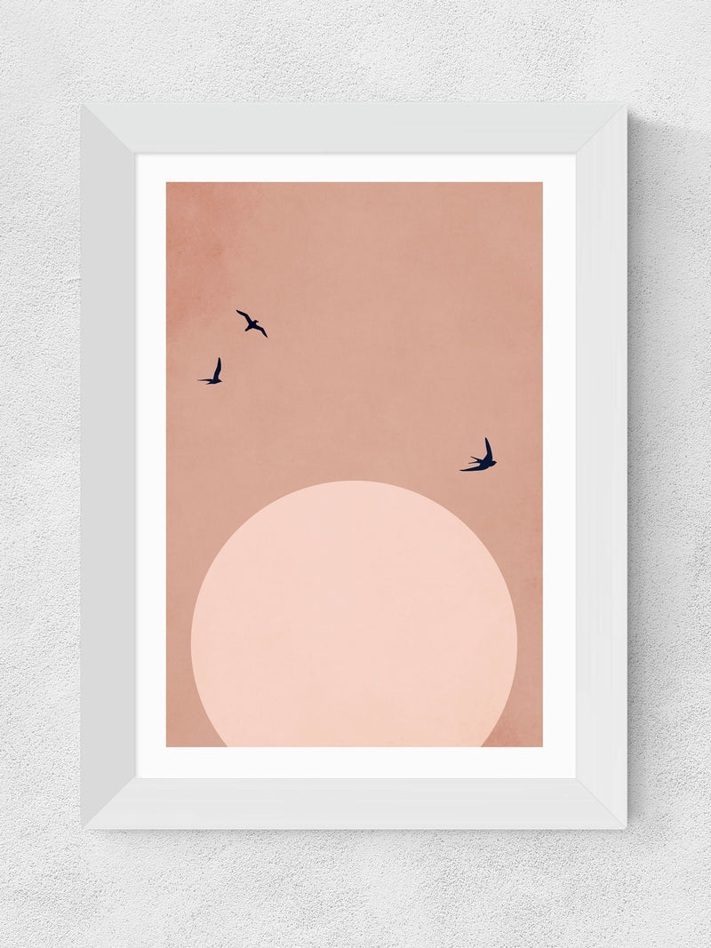 East End Prints White Zugspitze wall art print - British product