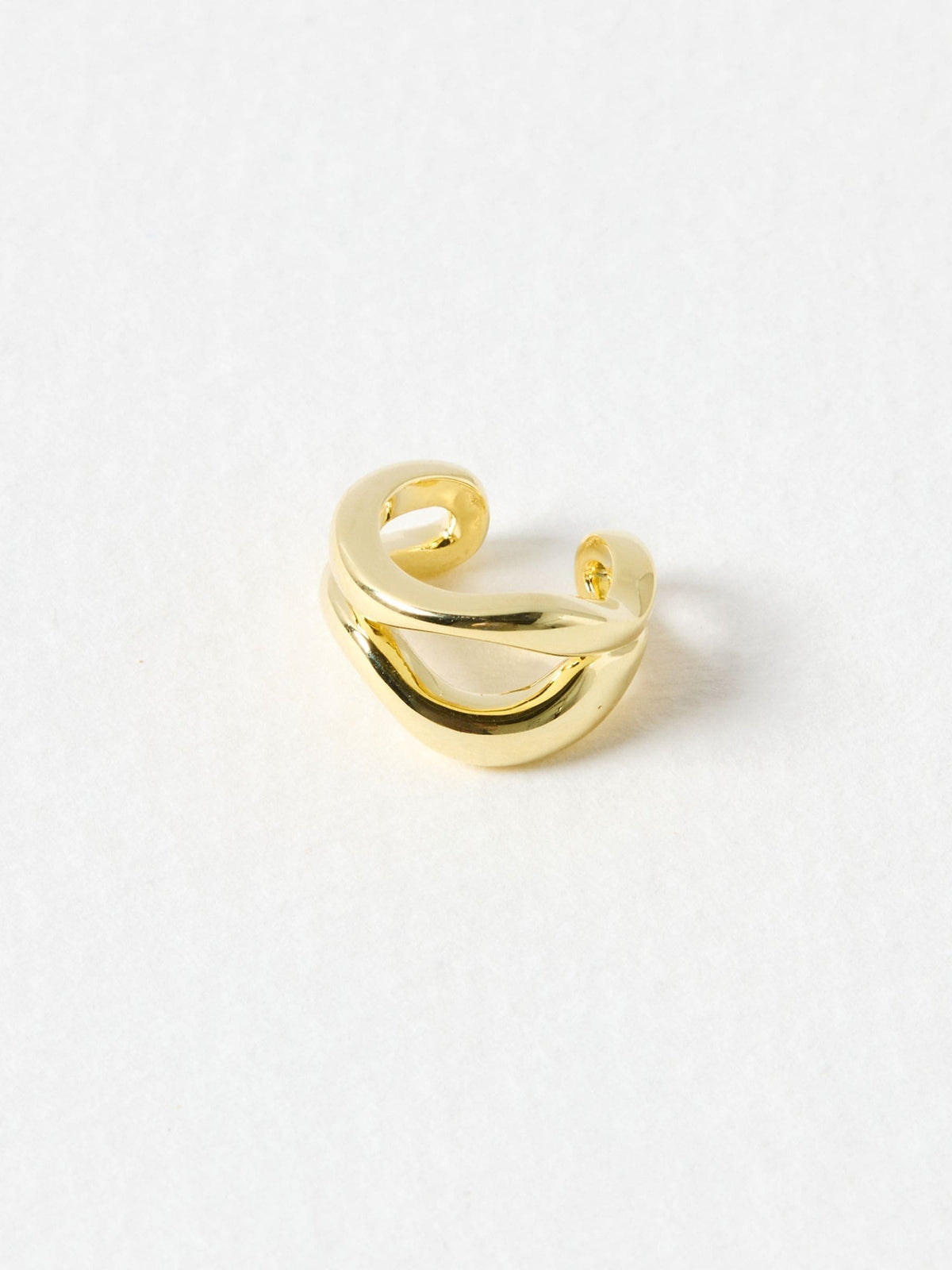 Oliver Bonas Gold Galia Wavy Plated Ear Cuff