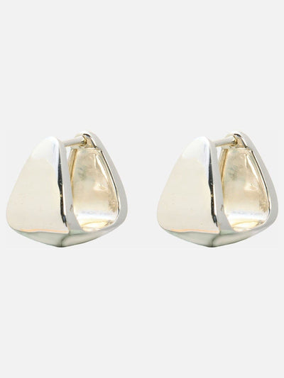 Oliver Bonas Silver Tia Silver Plated Triangular Hoop Earrings