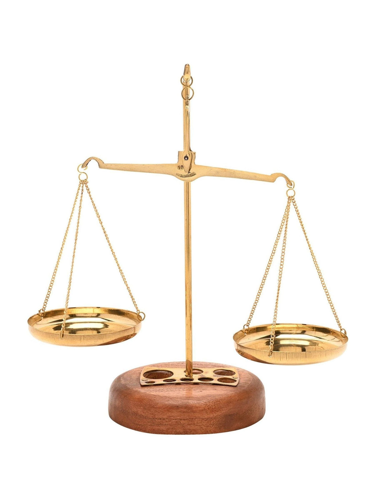 Harvey Makin brass weighing scales with weights, UK version
