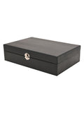 Harvey Makin black lizard vinyl watch box for 12 watches (British brand)