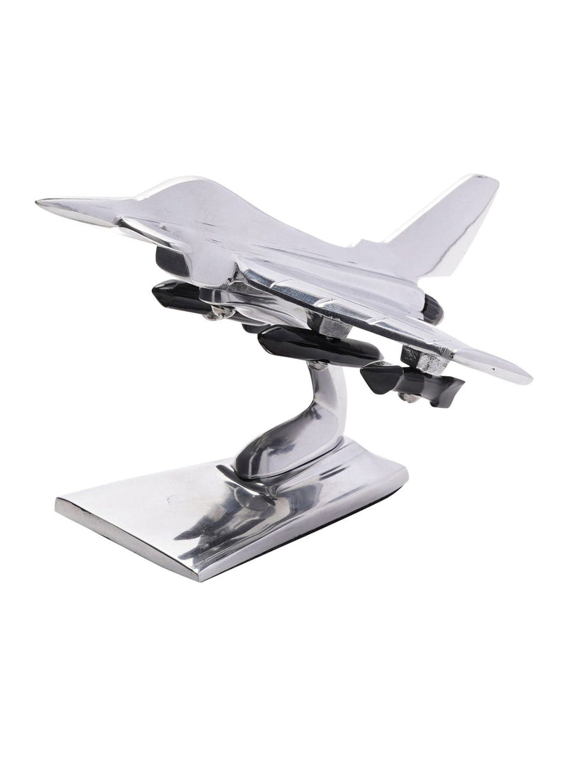 HARVEY MAKIN 6-inch metal Typhoon aircraft model, silver finish (British brand)