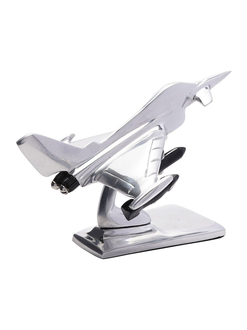 HARVEY MAKIN 6-inch metal Typhoon aircraft model, silver finish (British brand)