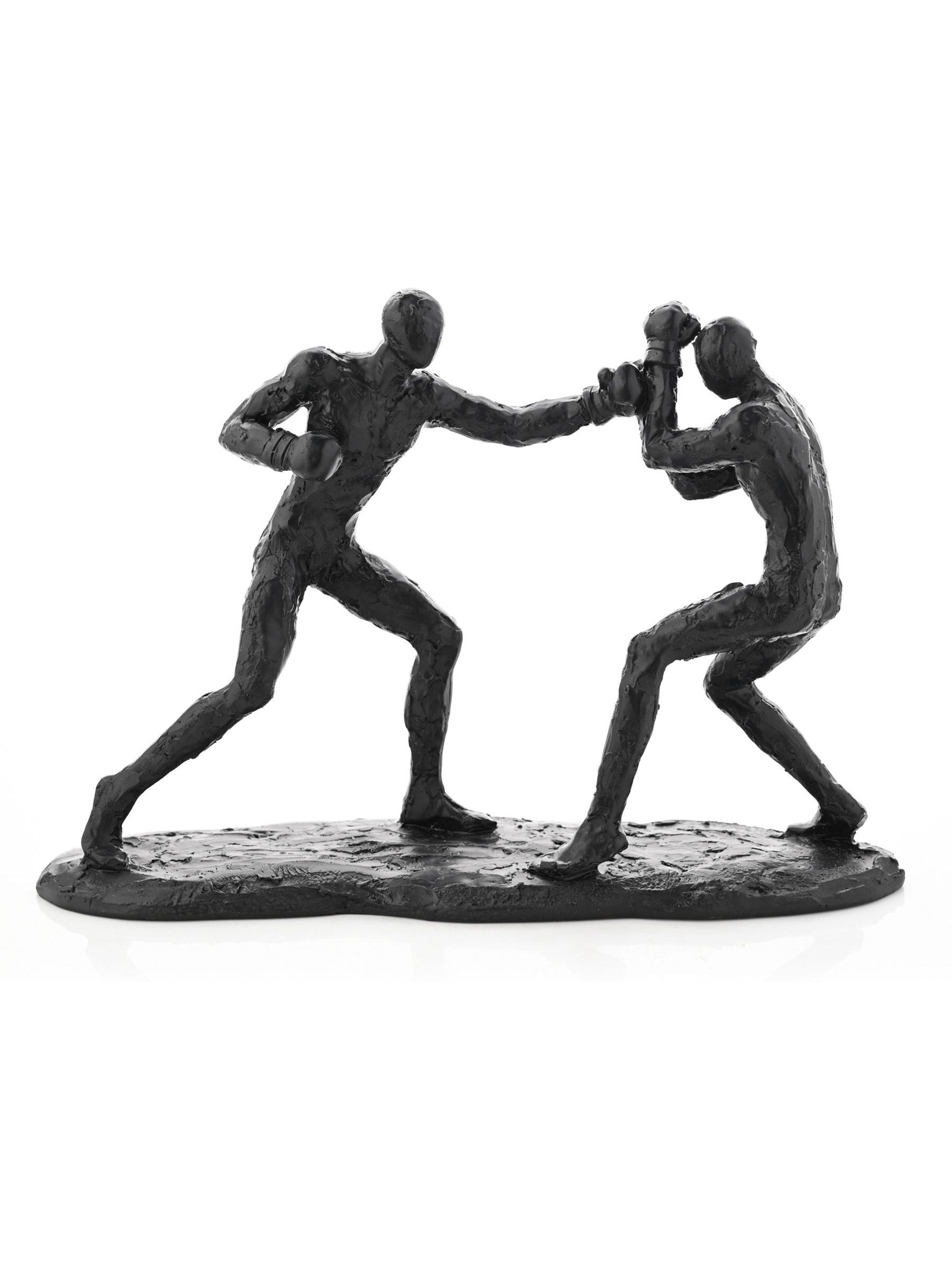 Harvey Makin boxing figurine black polyresin sculpture 20cm (British brand)