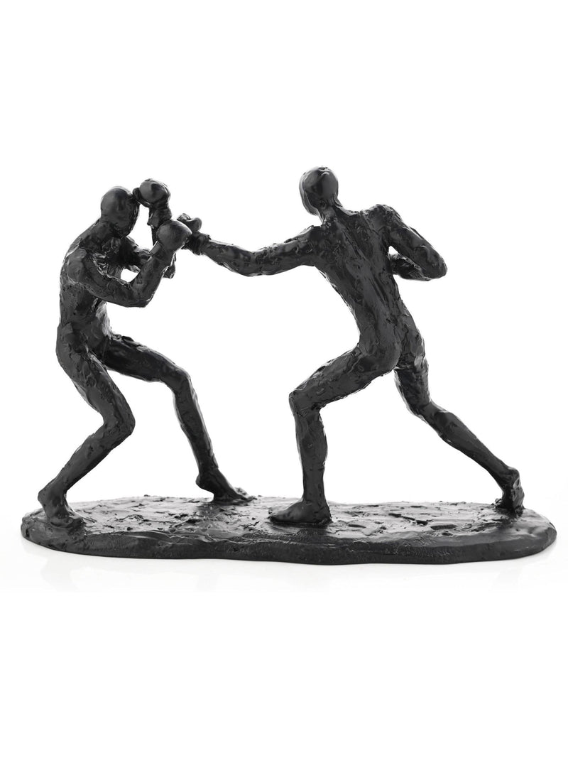 Harvey Makin boxing figurine black polyresin sculpture 20cm (British brand)