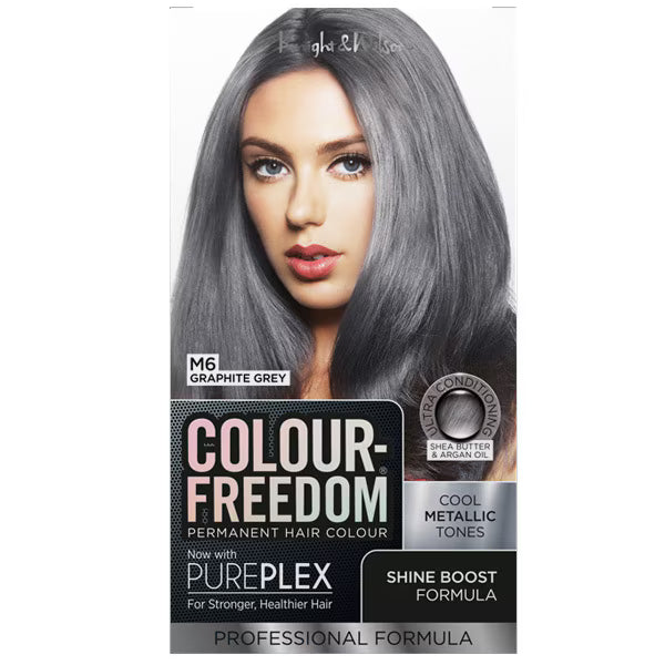 Colour Freedom Permanent Hair Colour Graphite Grey 50ml Kit - British product
