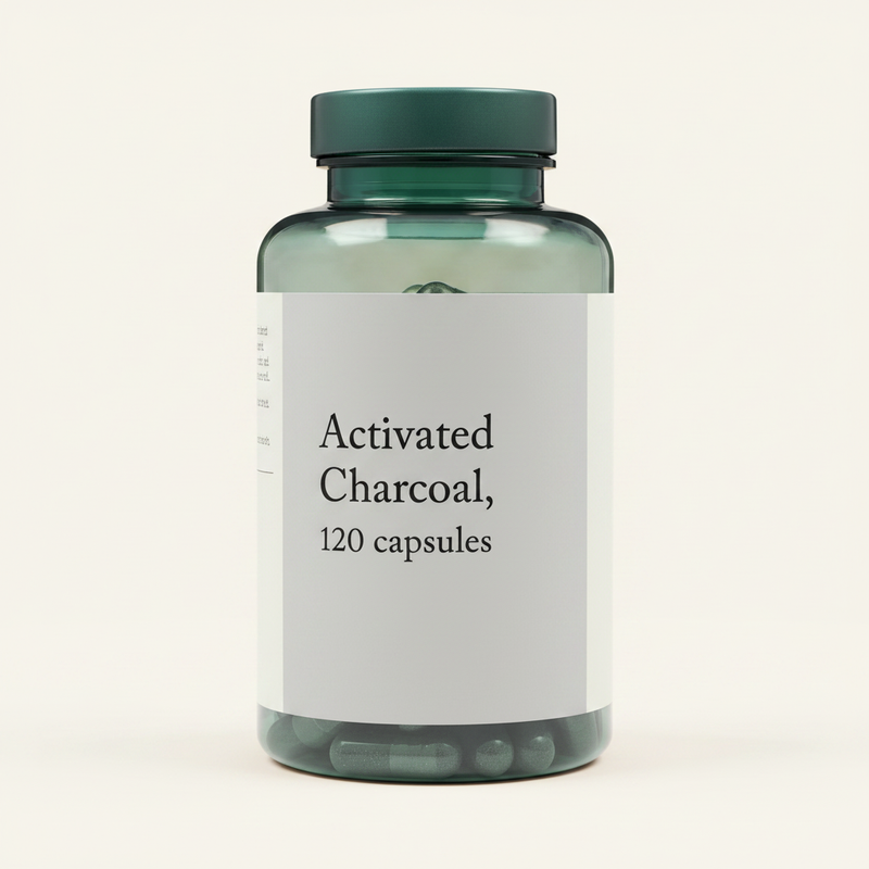Holland & Barrett Activated Charcoal Capsules 120 count, UK version