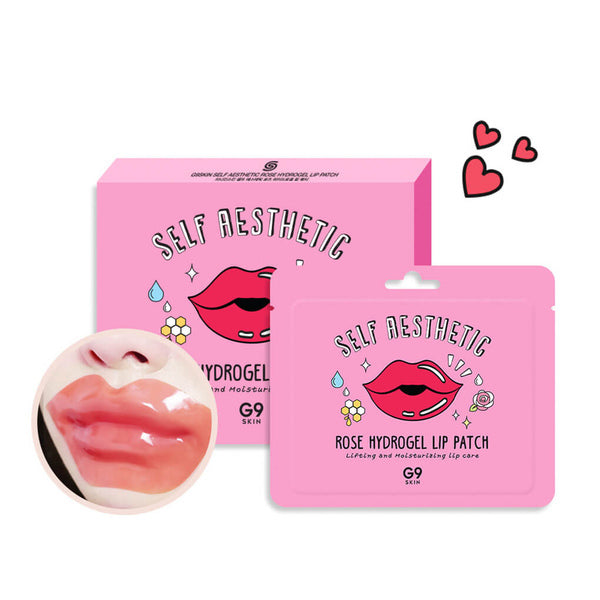 G9 Rose Hydrogel Lip Patches Box of 5 (British brand)