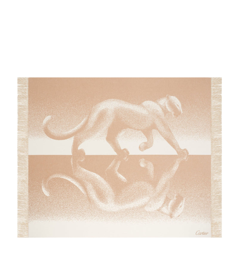 Cartier Cashmere Reflecting Panthère de Cartier Blanket (190cm x 140cm)