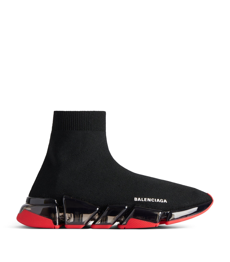 Knitted Sneakers with Ergonomic Sole and Lace-Up Fastening