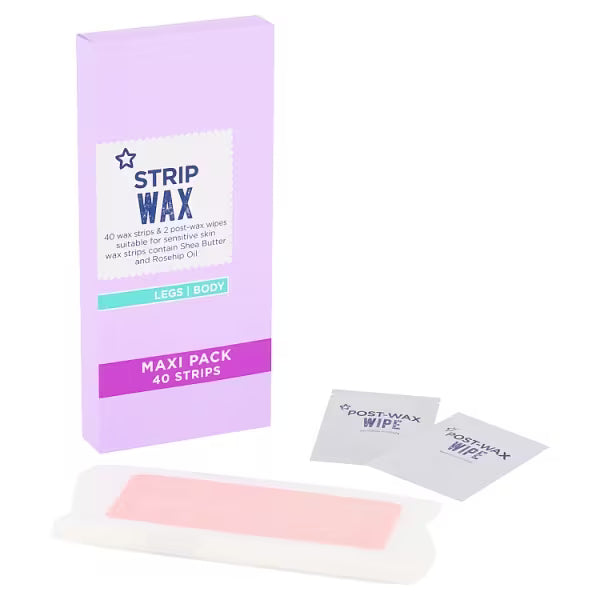 Superdrug sensitive legs and body wax strips 40 count (British brand)