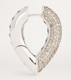 Engelbert Big White Gold and Diamond Drop Link Earrings