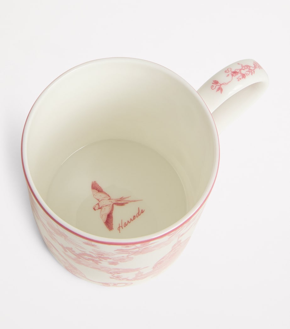 Harrods bone china Toile mug with 300ml capacity, UK version