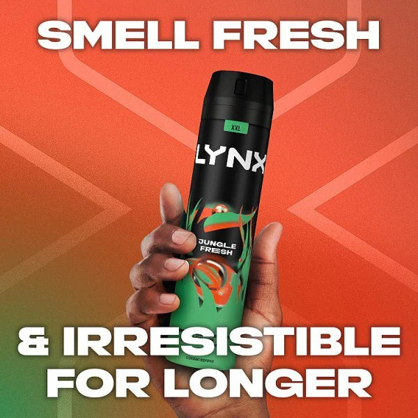Lynx Jungle Fresh body spray 250ml, imported from the UK
