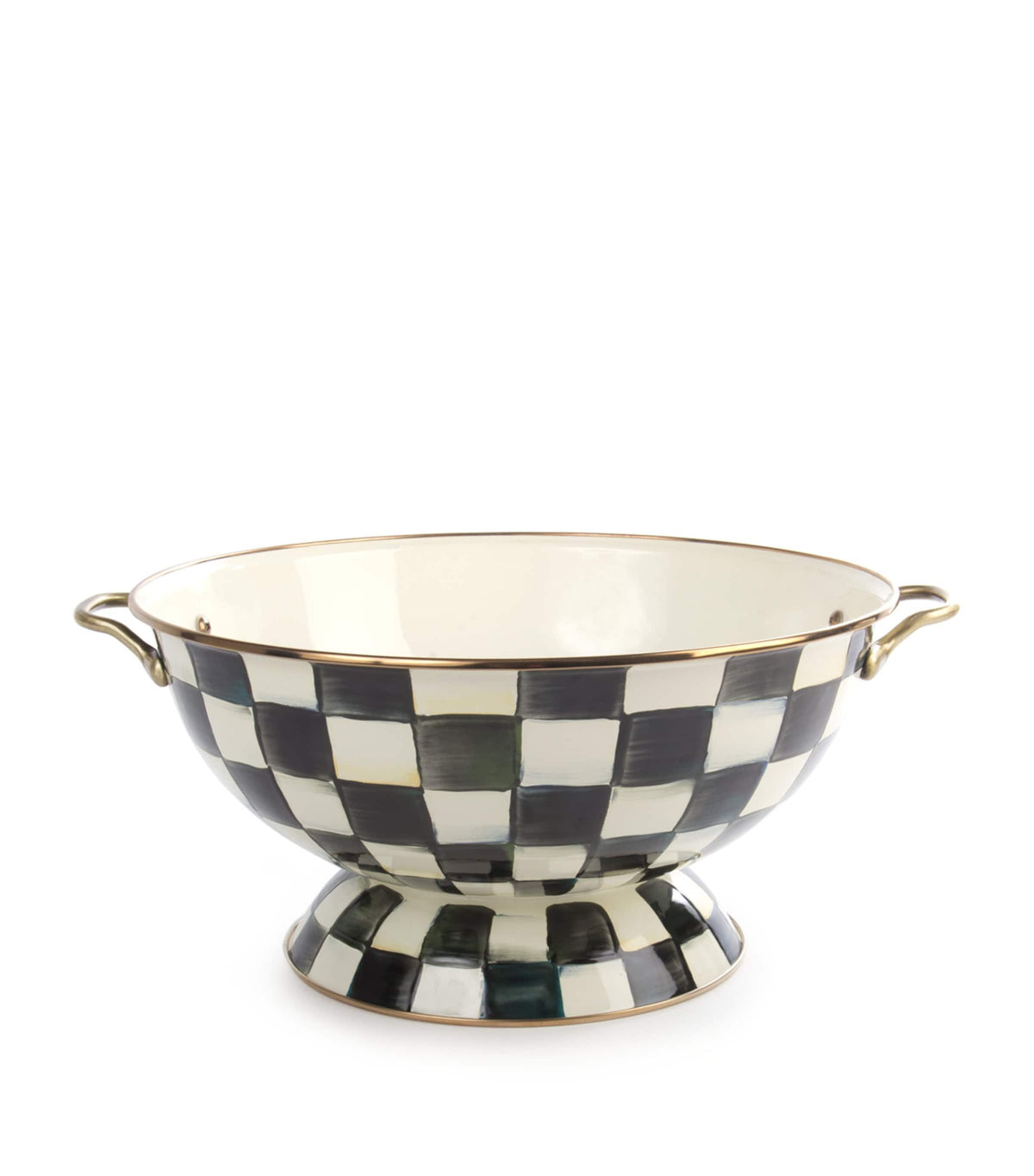 MacKenzie-Childs Courtly Check enamel bowl 42cm, imported from the UK