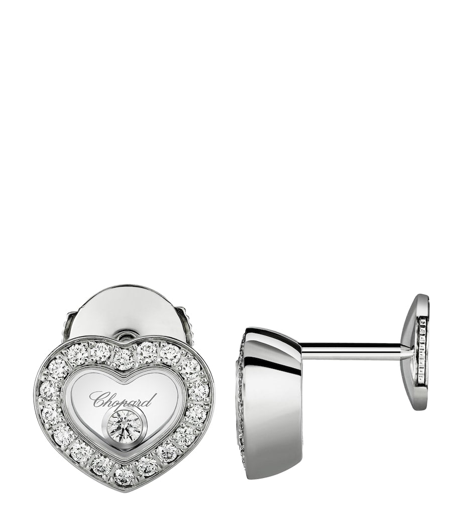 Chopard White Gold and Diamond Happy Diamonds Icons Earrings - British product