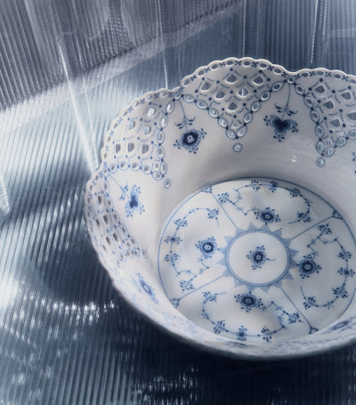 Royal Copenhagen Porcelain Full Lace Fluted Fruit Bowl (23cm)