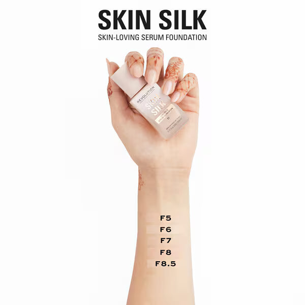 Revolution Skin Silk Serum Foundation F7, imported from the UK