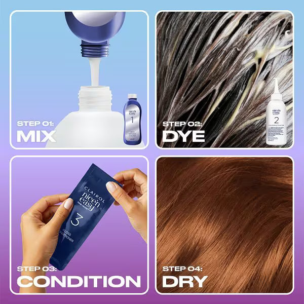 Clairol Nice'n Easy 645/92 Amber Semi-Permanent Hair Dye - British product