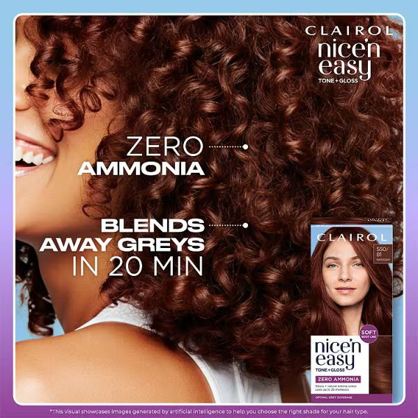 Clairol Nice'n Easy 645/92 Amber Semi-Permanent Hair Dye - British product
