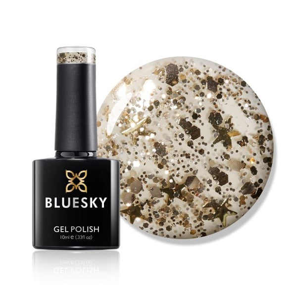 Bluesky transparent gel polish Gold Melody - British product