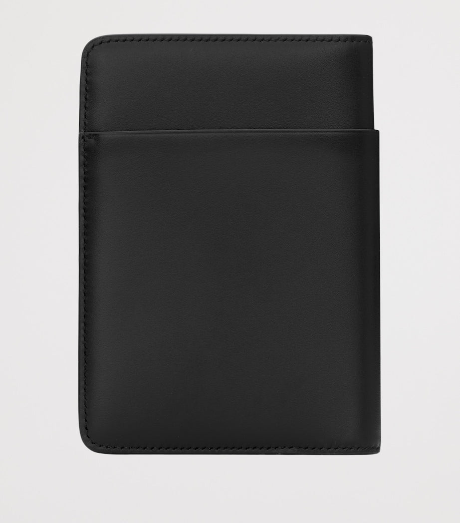 Saint Laurent leather passport holder with logo and compartments (British brand)