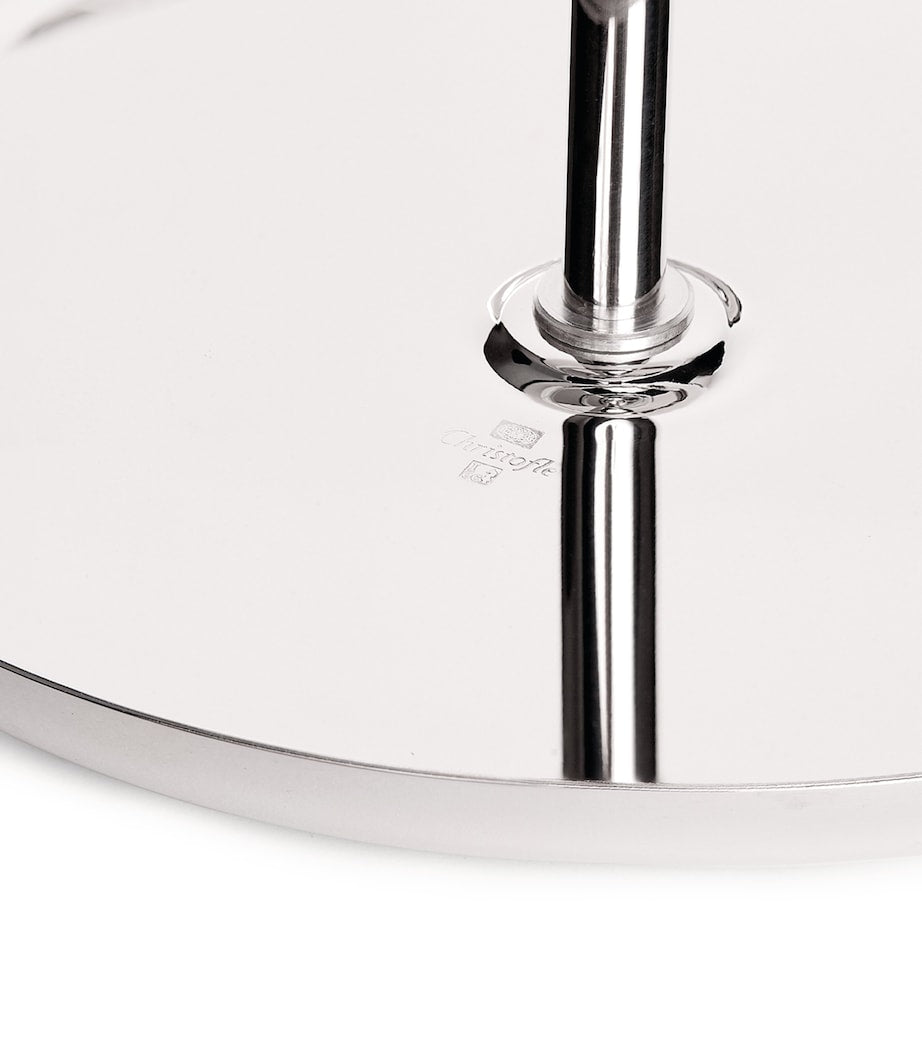 Christofle silver-plated two-tier Albi pastry stand - British product