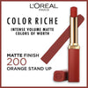 L'Oreal Paris Lipstick 200 Orange Stand Up, imported from the UK