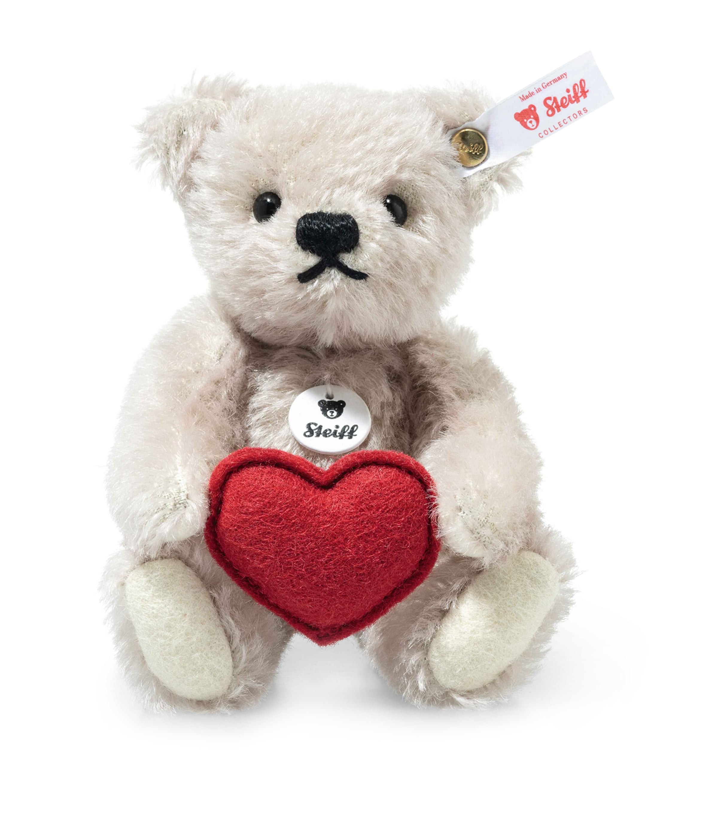 Steiff teddy bear with heart 13cm (British brand)