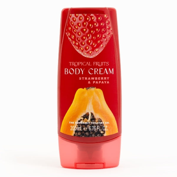 Strawberry Papaya Body Cream 200ml bottle (British brand)