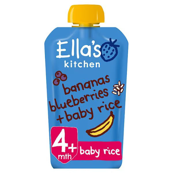 Ella's Kitchen baby rice banana blueberry 120g - British product