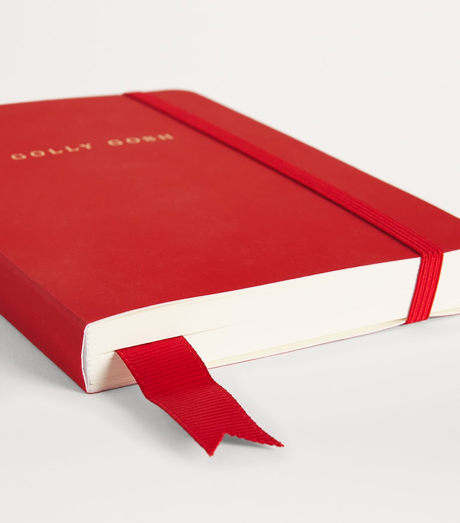 Harrods softcover A6 notebook with green finish and ribbon marker, UK version