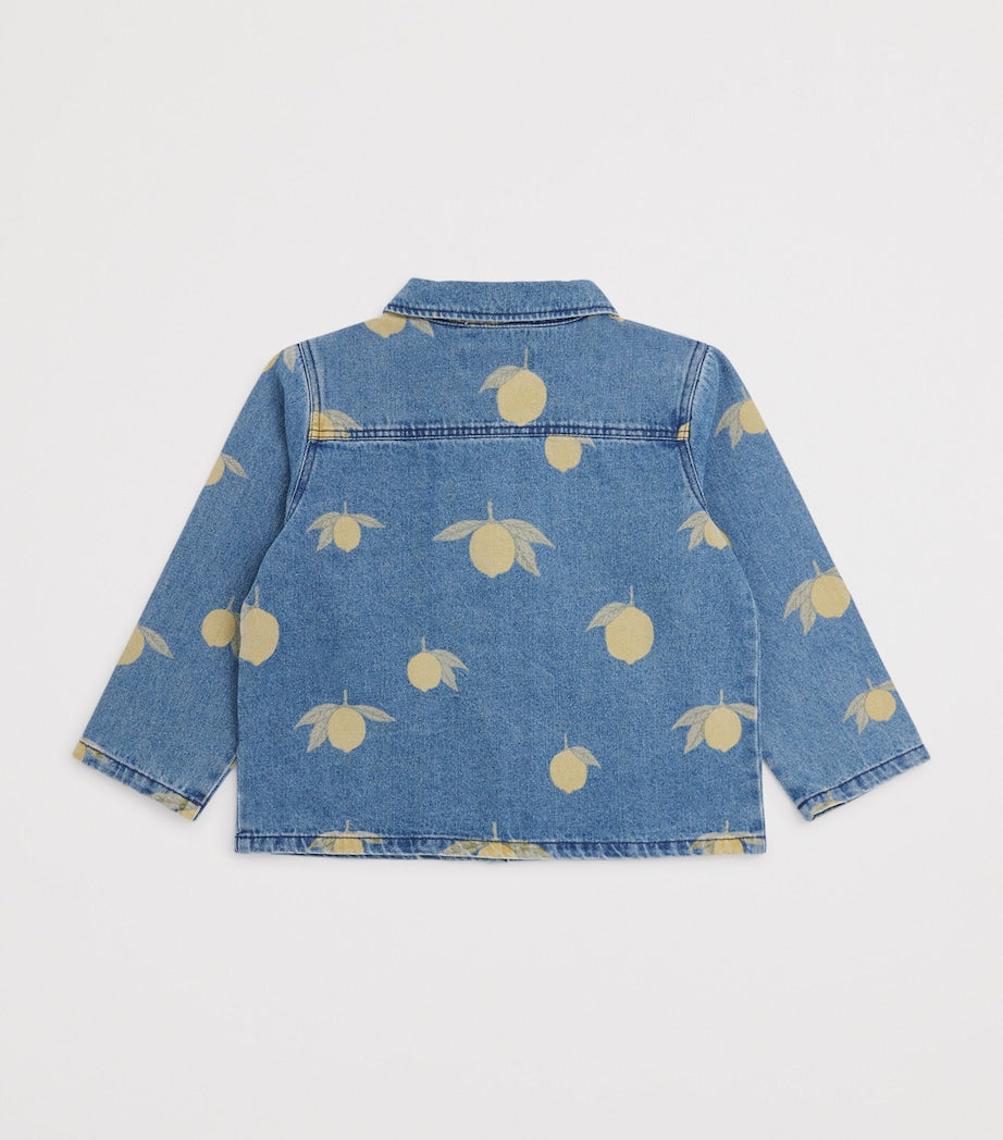 KONGES SLOJD lemon print denim jacket for children, UK version