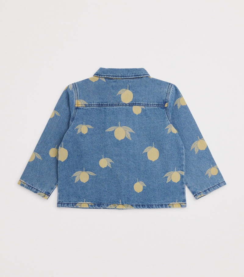 KONGES SLOJD lemon print denim jacket for children, UK version