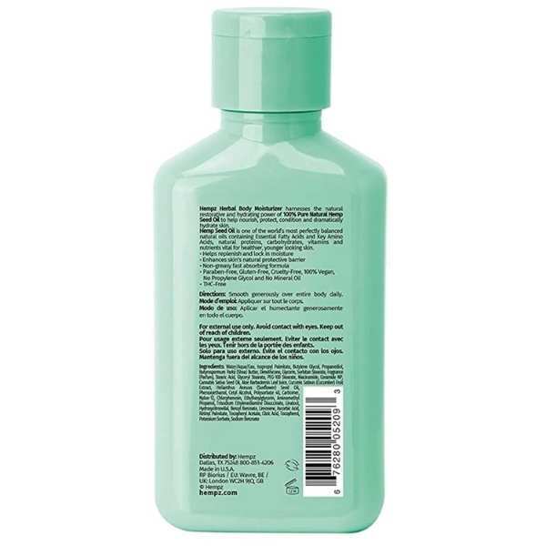 Hempz body moisturiser cucumber aloe 66mL, UK version