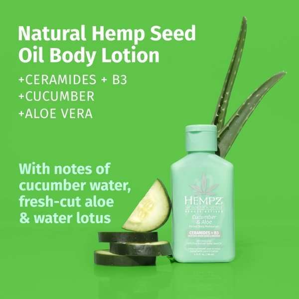 Hempz body moisturiser cucumber aloe 66mL, UK version