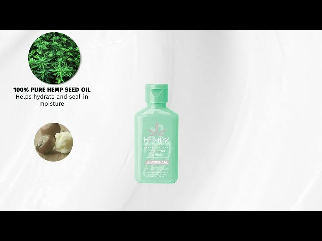 Hempz body moisturiser cucumber aloe 66mL, UK version