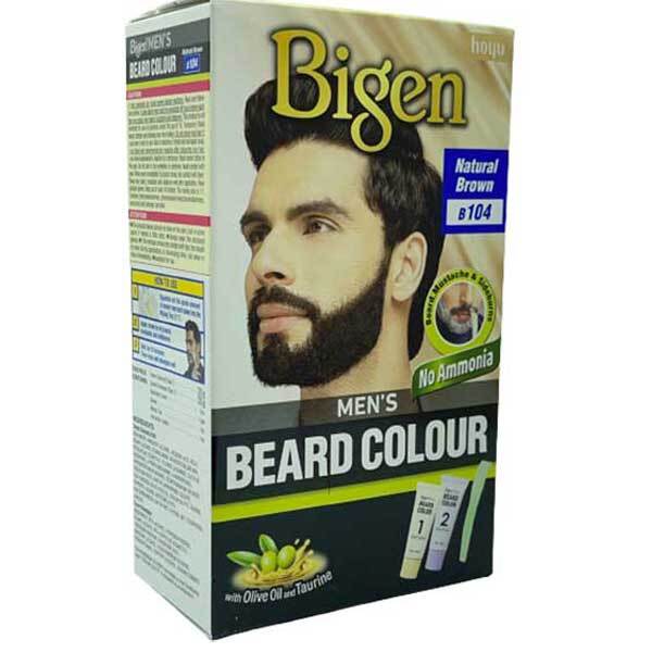 Bigen Mens Beard Colour Natural Brown B104 - British product