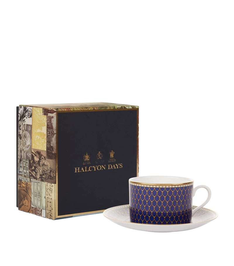 Halcyon Days Antler Trellis Teacup And Saucer