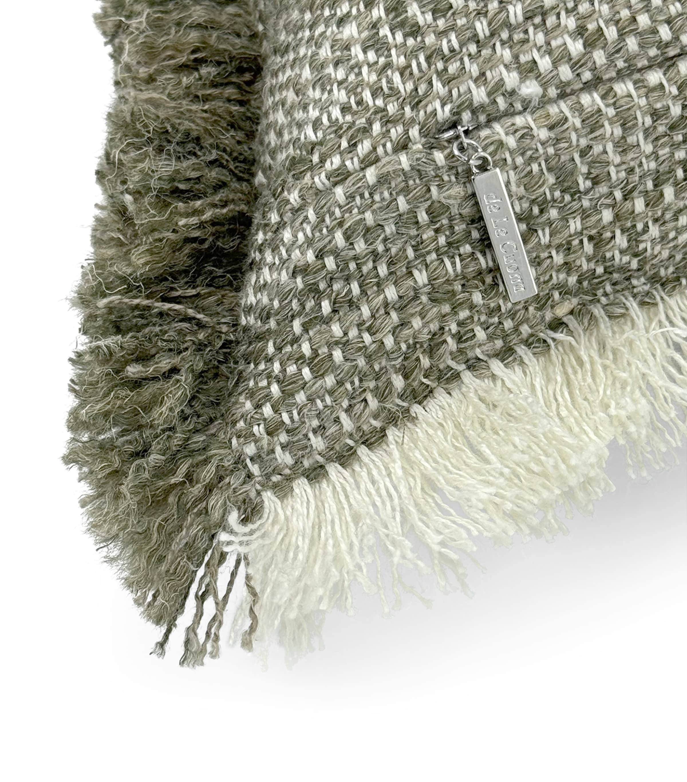 de Le Cuona linen-wool blend Tatami cushion 50cm x 50cm - British product