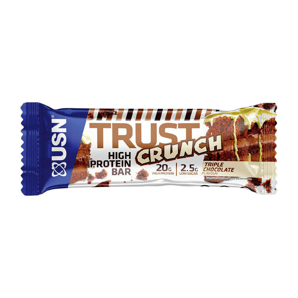 USN Trust Crunch Protein Bar Triple Chocolate - 60g GOODS Boots   