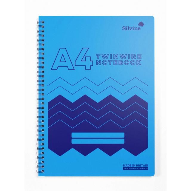 A4 Polyprop Covered Notebook Blue 160 Pages - McGrocer