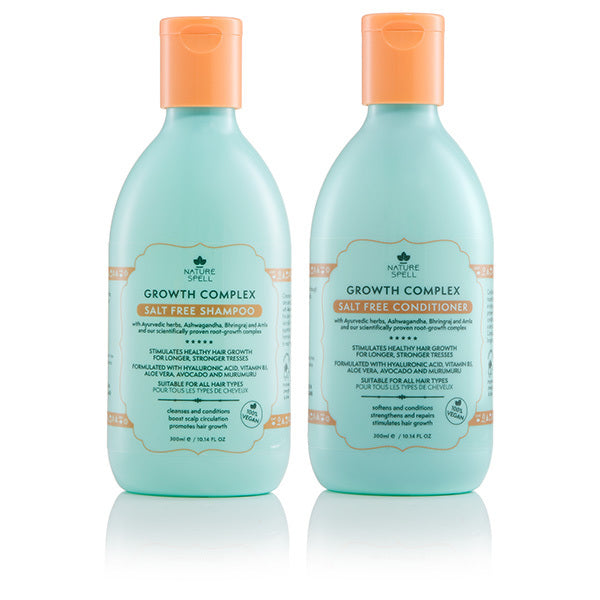 Nature Spell Growth Complex Salt Free Shampoo and Conditioner, imported from the UK