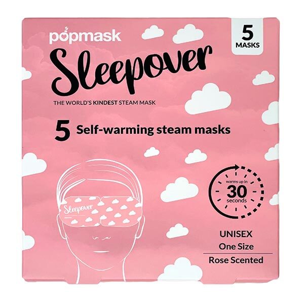 Popmask Sleepover self heating eye masks 5 pack, imported from the UK