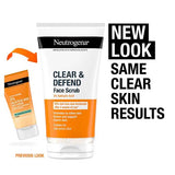 Neutrogena Clear Defend Facial Scrub 150ml, imported from the UK